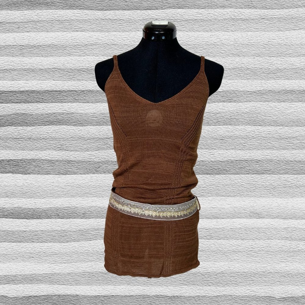 Forever 21 Knit V-Neck Tank Belted Tunic